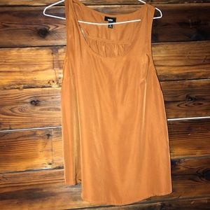 Copper colored racer back tank polyester